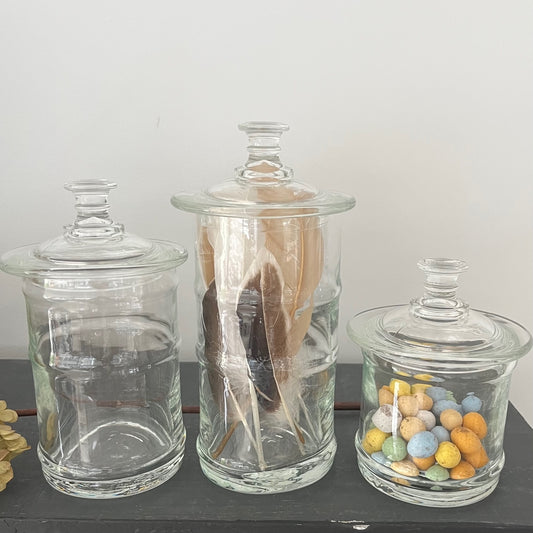 French Glass Jars with Lids