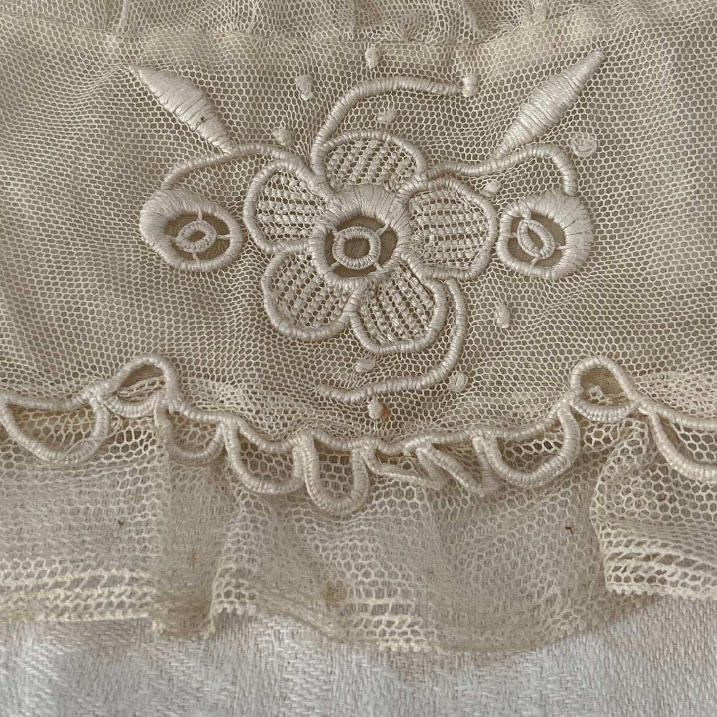 French Antique Lace Babies Bonnet