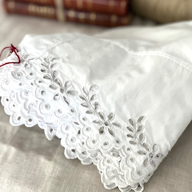 Vintage French Lace Bolster Cushion