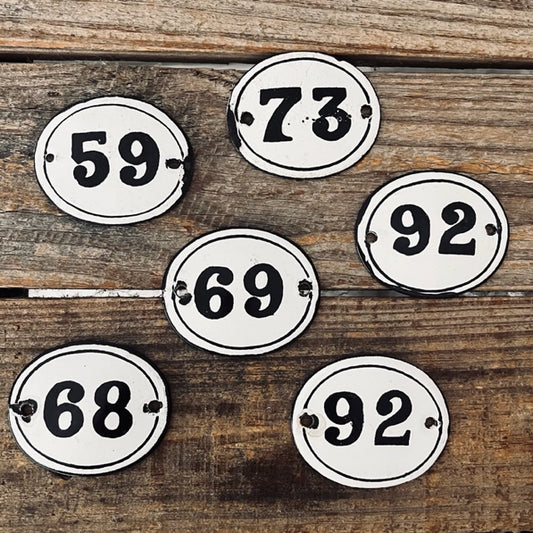 Vintage French Enamelled House Numbers