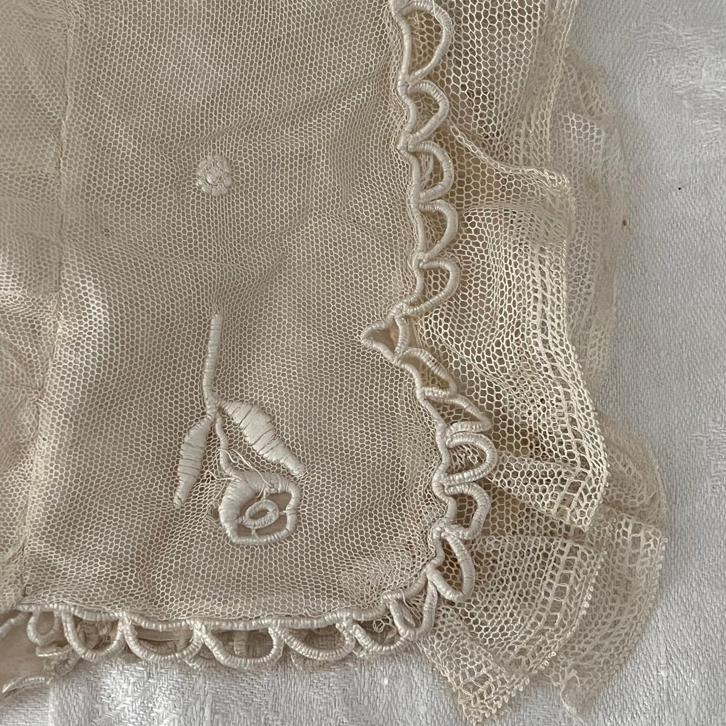 French Antique Lace Babies Bonnet