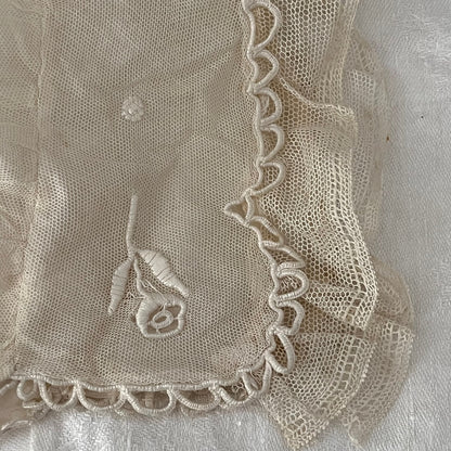 French Antique Lace Babies Bonnet